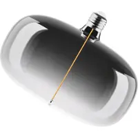 Osram Vintage 1906 Big Elipse ist eine dimmbare LED-Lampe mit Filament in Ellipsenform. Sie bietet 4 W für 60 lm, E27 Fassung, Smoke Design, 215 mm Durchmesser, Farbwiedergabe CRI 80, 1800 K.