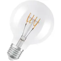 Osram Dimmbare LED-Lampen, Vintage-Edition, 40 Watts Ersatz, E27, G95-shape, 2700 Kelvin, Warm weiß, Klares Glas, single Pack