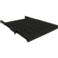 Logilink 48,30cm (19") Fachboden, 1 HE, ausziehbar (T)400 mm, schwarz schwarz (RAL9005), für Netzwerk-/Serverschränke,