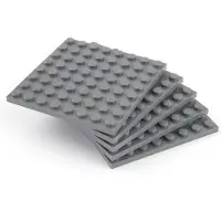 LEGO 25x Bauplatte 8x8, Dunkelgrau