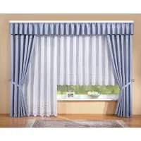 Stickereien Plauen Gardine "Alena" Gr. 10, weiß, B:450cm H:245cm, Polyester, Gardinen, Gardine, veredelt mit echter Plauener Spitze Stickerei