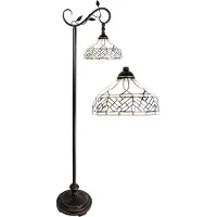 Clayre & Eef Tiffany Stehlampe 152 cm Braun Beige Polyresin