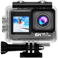 Lipa AT-M82TR 6K Action Kamera IPS Wifi - Unterwasserkamera - Action Cam - IMX Sensor - 21 Zubehörteile - 6K Auflösung - Dual Display - Nachtsicht