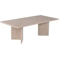 Skye Decor , Sabin - Travertine, Couchtisch, Travertin, 100 % MELAMINBESCHICHTETE SPANPLATTEN, 119 x 60 x 40 cm