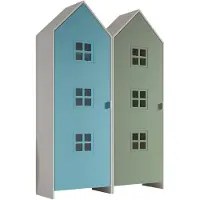 Vipack - CASAMI BRUGES Set 2-tlg. best. aus: Schrank 1-trg. mit Front in Blau und in Grün