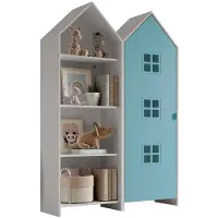 Vipack - CASAMI BRUGES Set 2-tlg. best. aus: Regalschrank, Schrank 1-trg. mit Front in Blau