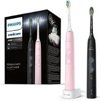 Philips Sonicare 4500 series HX6830/35, Erwachsener, Schallzahnbürste, Tägliche Pflege, Whitening, 62000 Bewegungen pro Minute, Grau, Pink, 2 min