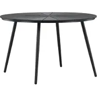 Ebuy24 San Vito Gartentisch Ø120cm schwarz.