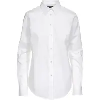 Ralph Lauren für Damen. 200684553001 Pflegeleichtes Stretch-Hemd weiß (S), Baumwolle, Klassisch, Langarm
