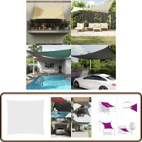 vidaXL Sonnensegel Oxford-Gewebe Quadratisch 4x4 m Weiß - Sonnenschirme & Sonnenschutze