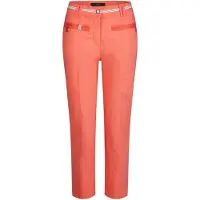 Navigazione Stoffhose "Hose", Damen, Gr. 48, N-Gr, rot (koralle), Obermaterial: 67% Viskose CV. 30% Polyamid PA. 3% Elasthan EL., uni, regular fit, Hosen Stoffhose, Bengalinware