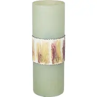 Gilde Tischvase "Vase Imperial, röhrenförmig", bunt (grün, bunt), H:35,5cm Ø:12cm, Aluminium, Glas, Vasen, Tischvase, aus Aluminium und Glas, wasserdicht, Ø ca. 12 cm