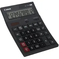 Canon AS-1200 Tischrechner 12-stellig, Solar/Batterie, großes Gehäuse für komfortable Tasten, Rundungswahl, Dezimalwahlschalter