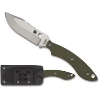 Spyderco Stok Bowie FB49GPOD OD Green G10 feststehendes Messer, Sjoerd Stok Design