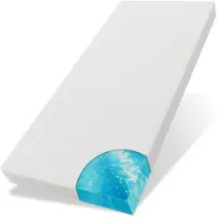 Aktiv shop GmbH ELONEO Gel Topper 120x200cm, Matratzentopper aus 8 cm hohem Gel-Memory- Schaum, atmungsaktiver 3D-Netz Bezug, Bequeme Matratzenauflage für das Bett