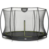 Exit Silhouette Trampolin ø305cm, mit Sicherheitsnetz, Bodentrampolin, Rund, für Kinder, Schwarz
