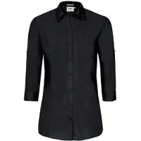 Hakro Damen Bluse 3/4 Arm Vario Performance #120 Gr. 3XL schwarz