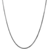 KUZZOI Halskette Herren Panzerkette Basic Fein 925 Silber Kuzzoi Grau