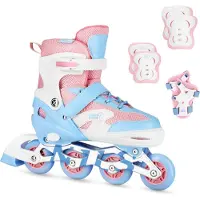 Rosfix LED Inlineskates Set Moonbeam Weiß Gr. L(39-42)