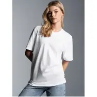 Trigema T-Shirt "Heavy T-Shirt aus 100% recycelter Baumwolle", Damen, Gr. 4XL, weiß, 100% Baumwolle (recycelt), Basic, Shirts T-Shirt