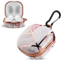 Cadorabo Hülle für Samsung Galaxy Buds PRO/LIVE/Buds 2 Design Rosa Marmor Tragbare IMD Kopfhörer Schutzhülle