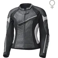 Held Debbie II Perforierte Damen Schwarz Weiß Motorrad Lederjacke Größe 84