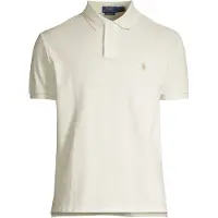 Ralph Lauren für Herren. 710680784372 Das ikonische Poloshirt aus gebrochenem Weiß in Piqué (XXL), Lässig, Baumwolle, Kurzarm