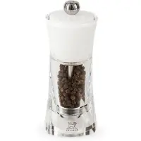 Peugeot Pfeffermühle MOLÈNE 14cm Weiß Acryl-ABS Stahlmahlwerk Gewürzmühle