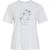 Vila Kurzarmshirt "VINORA S/S T-SHIRT - NOOS" Baumwollmischung, regular fit