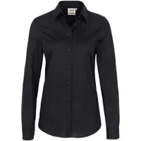 Hakro Bluse Mikralinar 121, schwarz, Größe 2XS - schwarz - 2XS