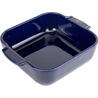 Peugeot Auflaufform APPOLIA Keramik quadratisch, 21 x 21 x 5,4 cm, Ideale Keramikschale für die Fertigung von kleineren Speisen, Farbe: blau