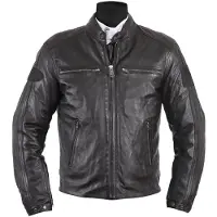Helstons ACE Rag Motorrad Lederjacke, schwarz/schwarz, 2XL