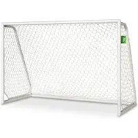 Exit Scala Aluminium Fußballtor 180x120 cm Weiß, für Garten und Kinder, leicht zu versetzen, weißes Netz mit Sechseckmaschen
