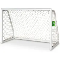 Exit Scala Aluminium Fußballtor 120x80 cm Weiß, für Garten und Kinder, leicht zu versetzen, weißes Netz mit Sechseckmaschen