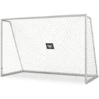 Exit Scala Aluminium Fußballtor 300x200 cm (3x2 m) Weiß, für Garten und Kinder, leicht zu versetzen, weißer Rahmen und weißes Netz