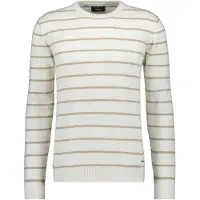Ragman Rundhalspullover , Herren, Gr. 54, beige (ecru, 008), Strick, 70% Baumwolle 30% Leinen, Rundhals, Pullover Rundhalspullover