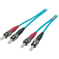 EFB Elektronik Duplex Jumper ST-ST 50/125µ, OM3, LSZH, aqua, 3.0mm, 2m Hersteller: (O7013.2)