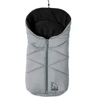 HEITMANN FELLE Fußsack "Eisbärchen - Kleiner Winterfußsack Fleece", Baby, grau (hellgrau), Polyester, Fußsäcke Fußsack, mit Fleecefutter, für Baby-Tragschalen, Kinderwagen u.v.m