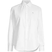 Ralph Lauren für Damen. 211891377003 Schmal geschnittenes Oxford-Hemd weiß (34), Lässig, Baumwolle, Klassisch, Langarm