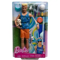 Barbie HPT50 - Barbie - Puppe mit Zubehör, Surfer, Ken