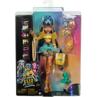 Monster High Cleo de Nile Modepuppe mit Tier Hissette und Accessoires, Modepuppe, 4 Jahr(e), 150 mm, 250 g