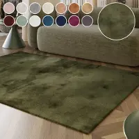 Esprit Hochflor-Teppich "Alice ESP-4377, Kunstfell", grün, B:40cm H:25mm L:60cm, Kunstfaser, Teppiche, Hochflor-Teppich, Kaninchenfell-Haptik, besonders weich und dicht, für alle Räume