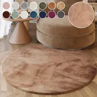 Esprit "Alice ESP-4377 Kunstfell" rund 25 mm Höhe Kaninchenfell-Haptik, besonders weich und dicht, für alle Räume