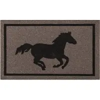 Wecon Home Fußmatte "Champion", grau (grau,schwarz), B:45cm H:18mm L:75cm, Kokos, Teppiche, Fußmatte, rutschfest, robust, innen, Außenbereiche überdacht, schwer