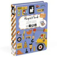 Janod Magnéti'Book: Baustellenfahrzeuge - Magnetspiel ab 3