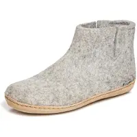 Glerups Stiefel Modell G mit Ledersohle - Dein natürlicher Hüttenschuh aus Gotland-Wolle: grau / 42 Farbe: grau Größe: 42