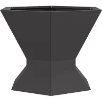 vidaXL Feuerstelle Schwarz 50 x 50 x 40 cm Wetterfeststahl