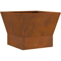 vidaXL Feuerstelle Rostoptik 40 x 40 x 35 cm Wetterfeststahl