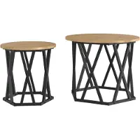 vidaXL Beistelltisch 2 stk. Artisan-Eiche 50 x 50 x 40 cm