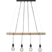 Zuma Line TERO Pendelleuchte E27 Warmweiss Dimmbar max.16W 4-fach schwarz 15505-18
